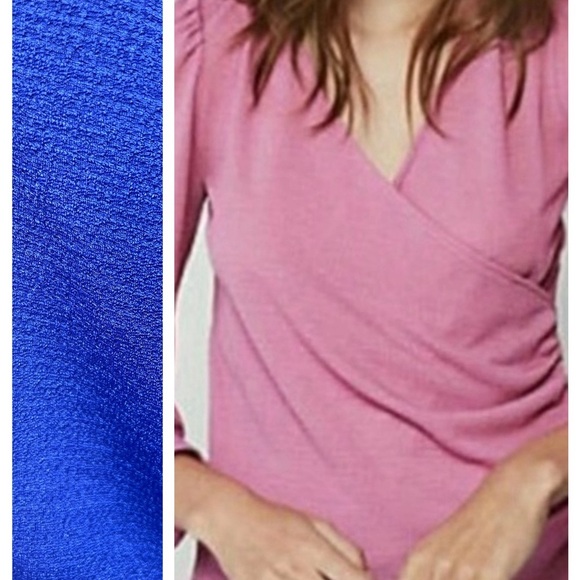 Express Surplice Wrap Tie Sleeves Blouse - Picture 1 of 7